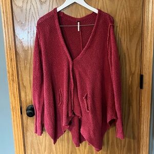 Free People Women's Pink Knit Sweater